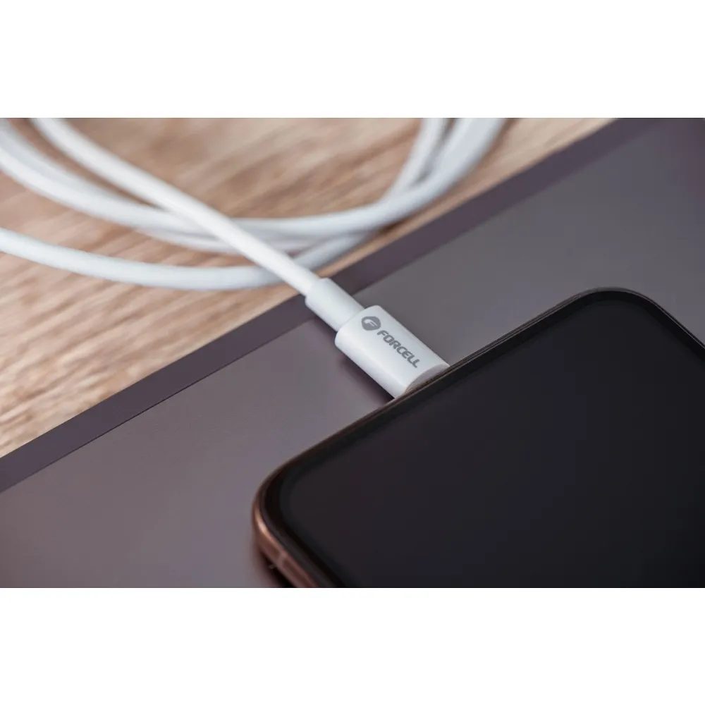 Forcell Kábel USB A - USB-C, QC4.0, 3A/20V, 60W, C336, 1 M, Biely