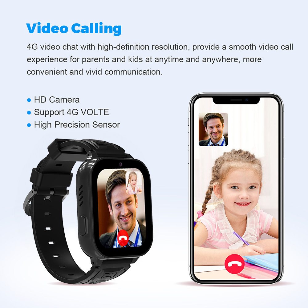 Blavec Detské smartwatch K02 (SWK02-P), čierne