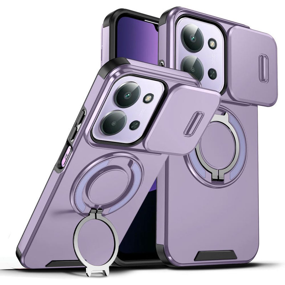 Levně Camslide Stand obal, Xiaomi Redmi 15C, fialový
