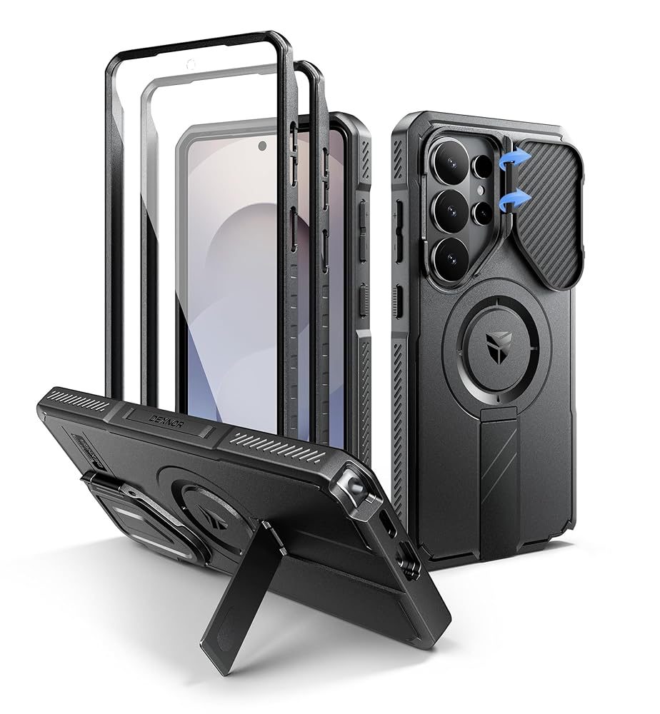Dexnor MagSafe 360 Kickstand Camprotector obal Samsung Galaxy S26 Ultra, černý
