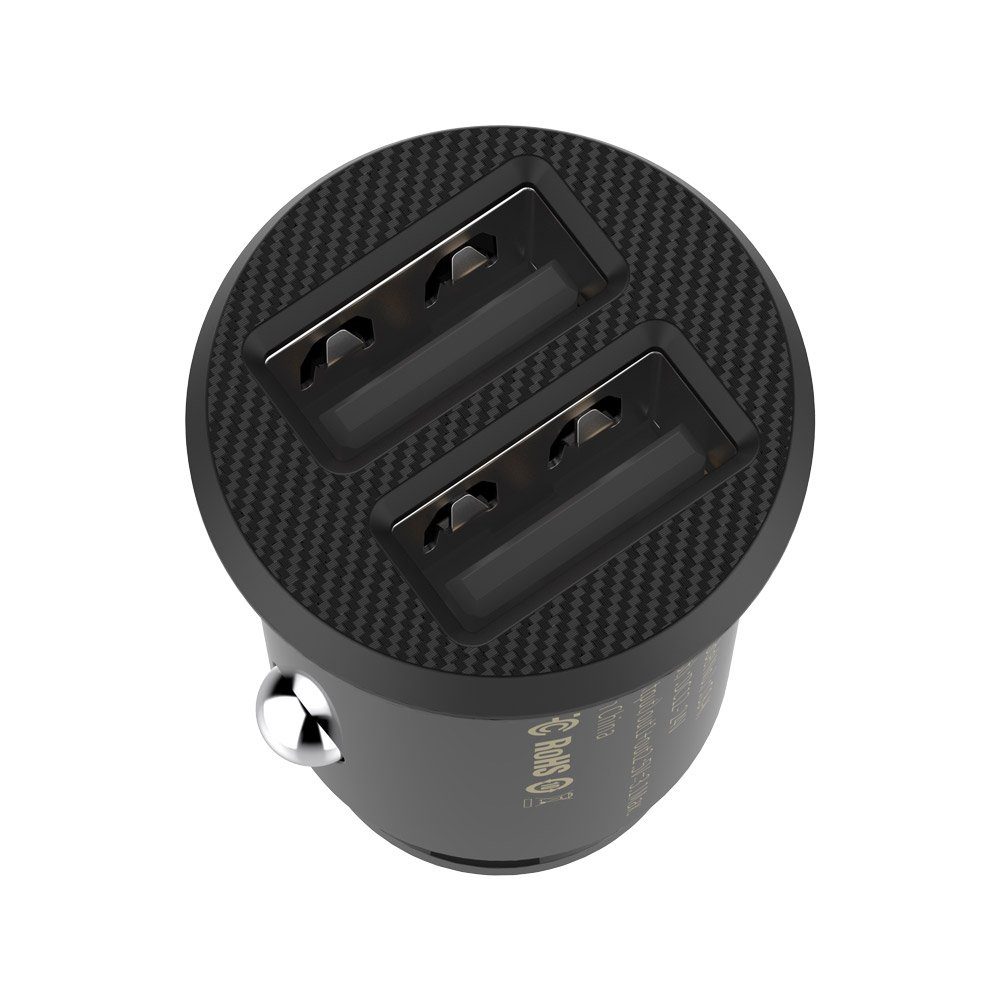 Baseus Grain Car Charger Mini, încărcător Universal Inteligent Pentru Mașină, Negru (CCALL-ML01)