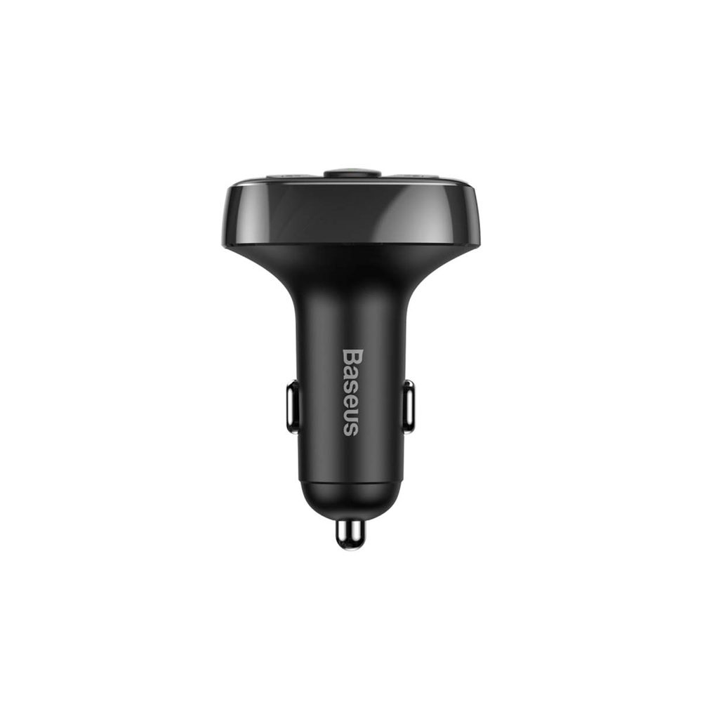 Baseus T FM Bluetooth Oddajnik, 2x USB, MicroSD, črn