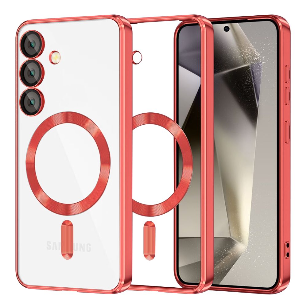 Techsuit Luxury Crystal Crystal MagSafe, Samsung Galaxy S25 Plus, piros