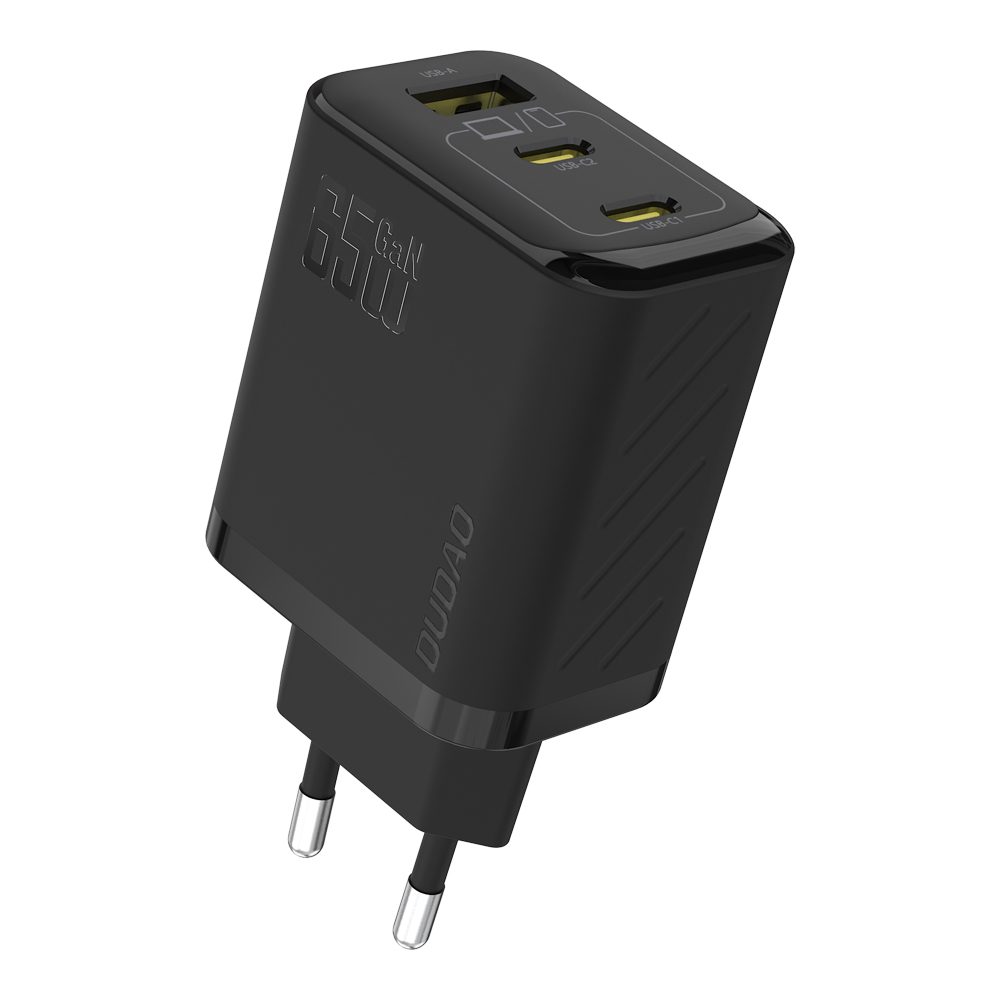 Levně Dudao A29 nabíječka 2x USB-C + USB-A, 65W GaN, černá