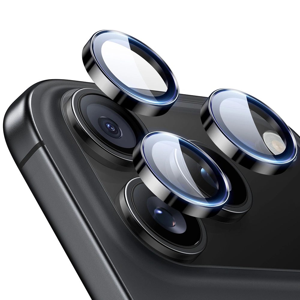 ESR Armorite Tvrdené sklo na šošovku fotoaparátu, iPhone 14 Pro / Max / 15 Pro / Max / 16 Pro / Max / 17 Pro / Max, čierne