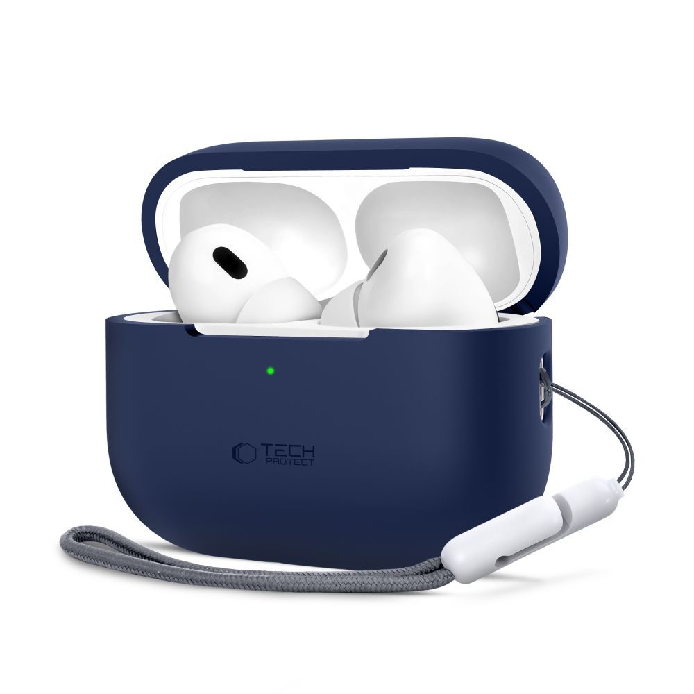 Levně Tech-Protect Silikonové pouzdro, Apple AirPods Pro 1 / 2, modré