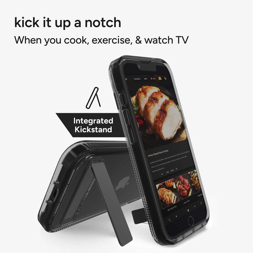 ZAGG Santa Cruz Kickstand ochranný kryt, iPhone 13 / 14 / 15 / 16e / 17e, čierny