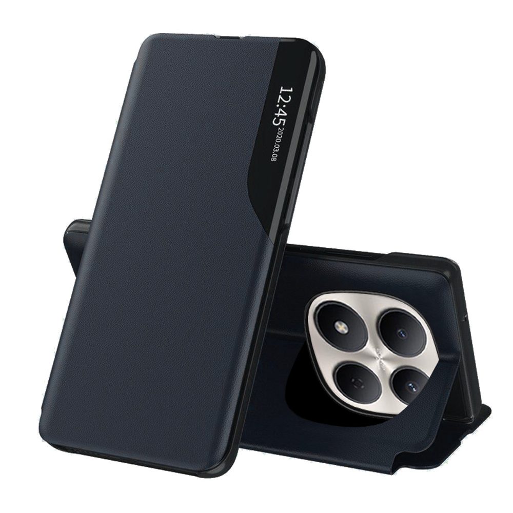 Levně Eco Leather View Case, Xiaomi Redmi Note 15 Pro 5G, modré