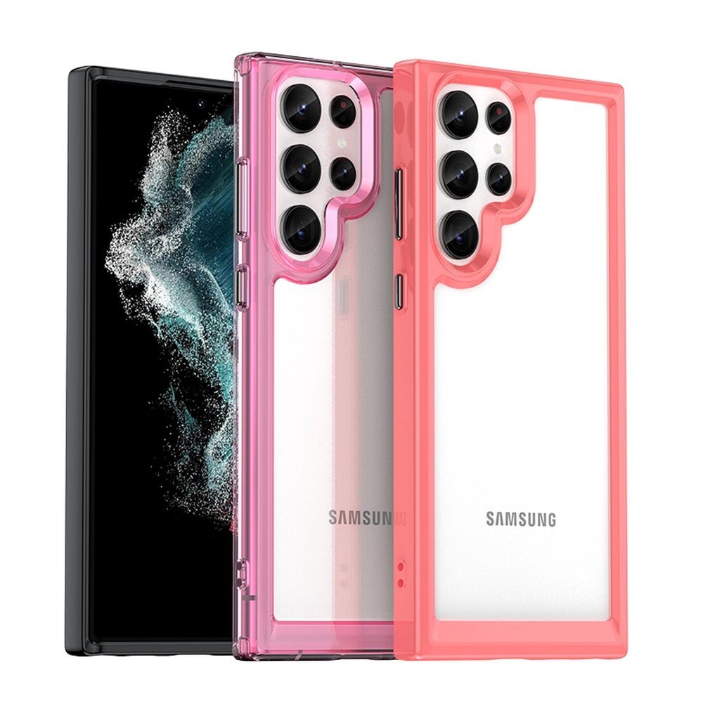 Husă Outer Space Case, Samsung Galaxy S22 Ultra, Roșie