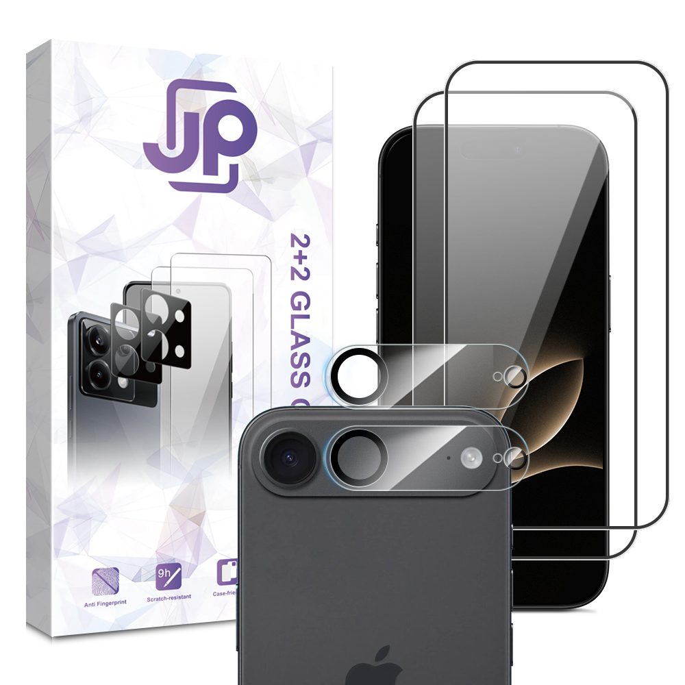 Levně JP Combo pack, Sada 2 tvrzených skel a 2 sklíček na fotoaparát, iPhone Air