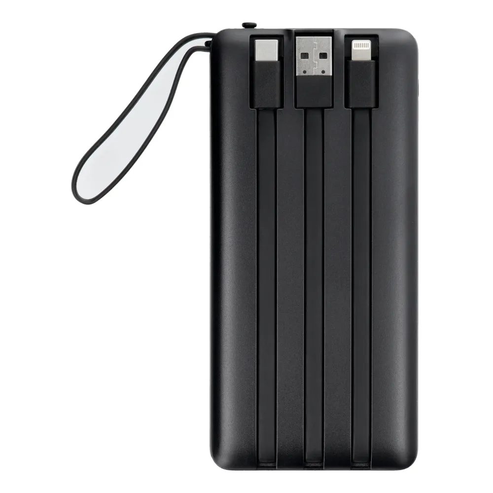 Veger C10 PowerBank 10 000mAh (Micro USB + USB-C + Lightning), Fekete (W1116)