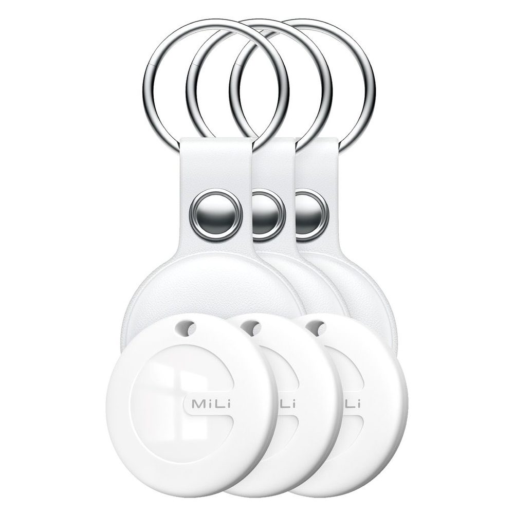 MiLi MiTag Duo lokator s kožnom maskom, bijeli, 3 komada