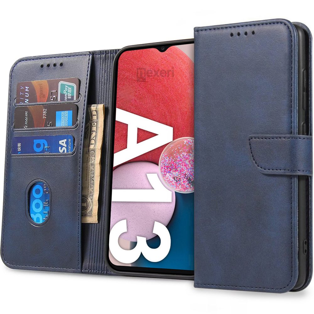 Nexeri Wallet Samsung Galaxy A13 4G / LTE, Kék Tok