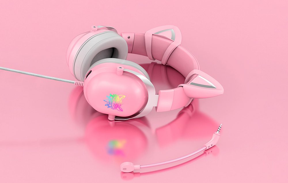 Onikuma X11 RGB Gaming Slušalke, Roza
