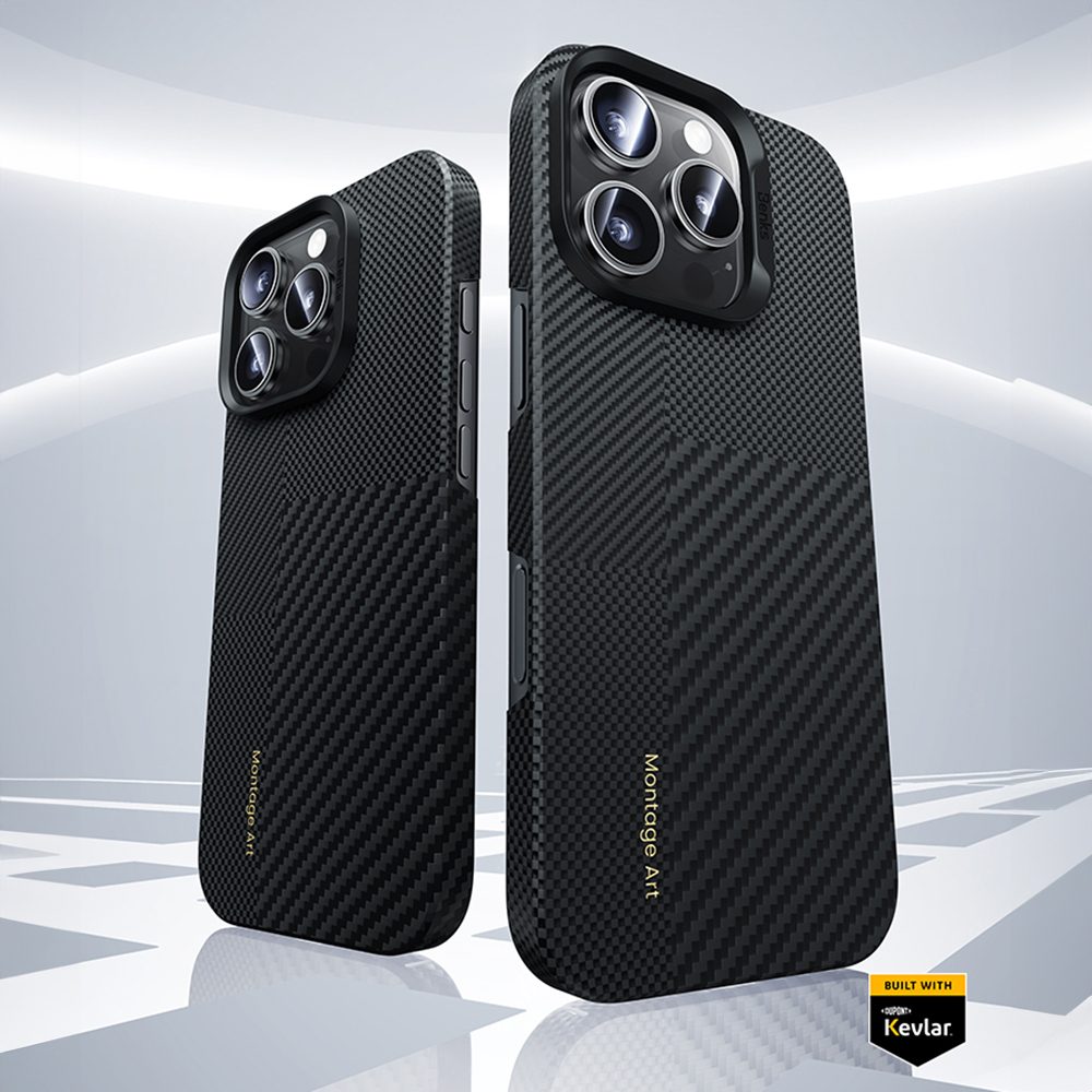 Benks Montage Magnetic Armor Air Kevlar PC rám, iPhone 16 Pro, čierny