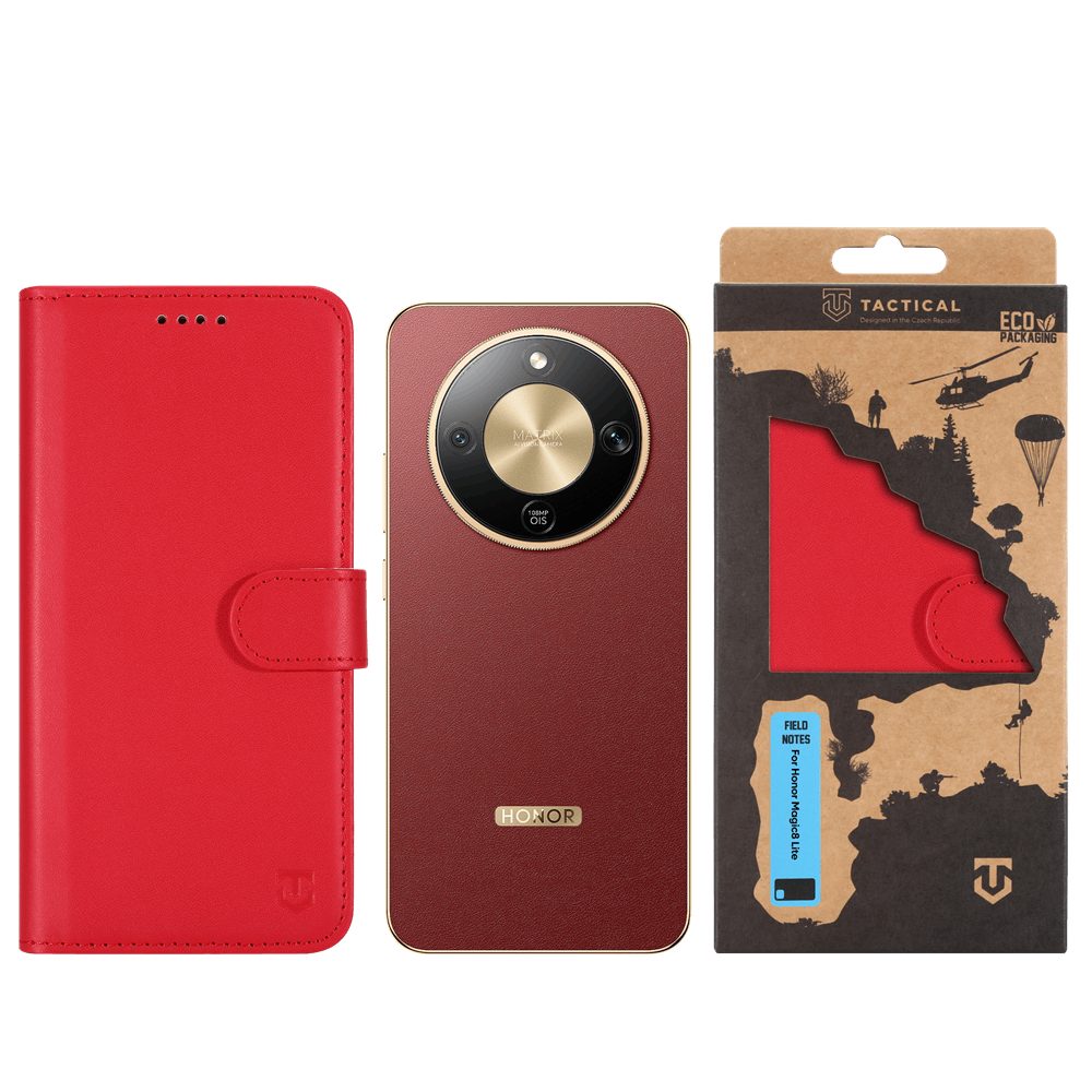 Tactical Field Notes puzdro, Honor Magic8 Lite, červené