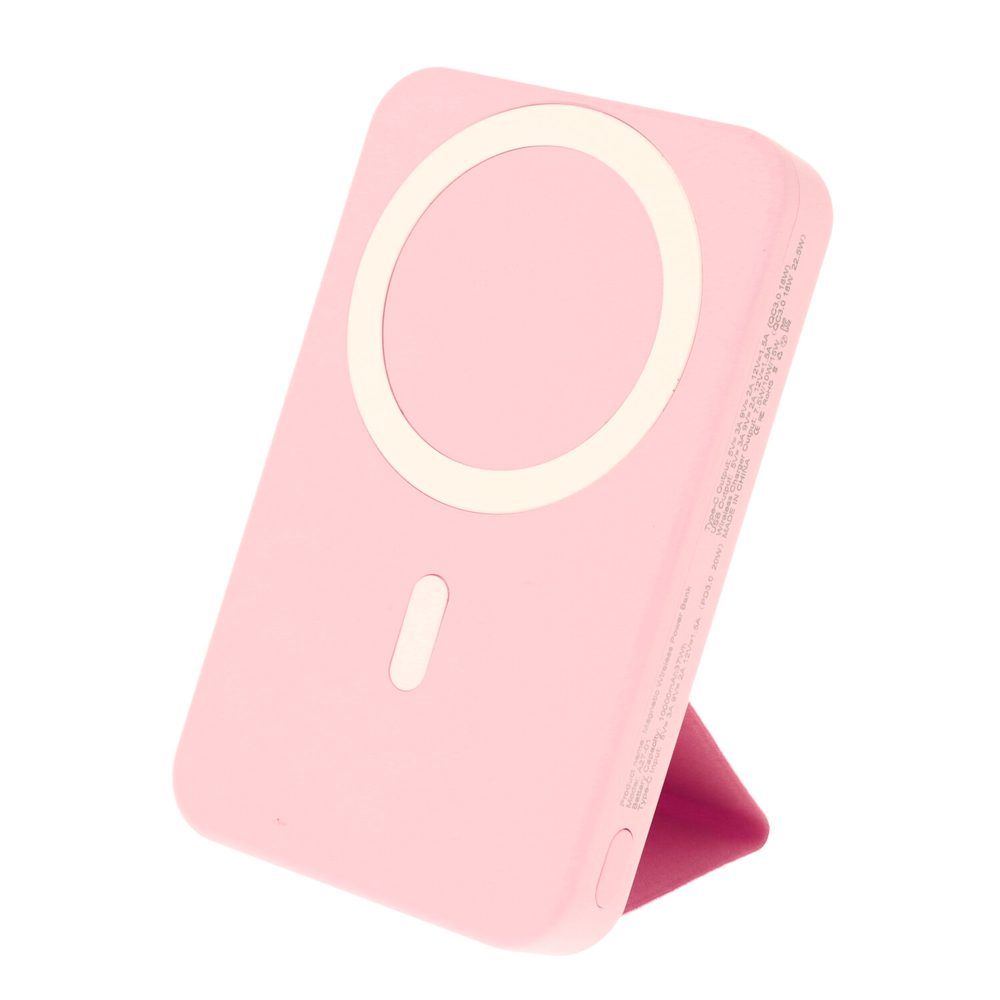 Powerbank UltraThin cu suport și ecran digital, 10000mAh, 22,5W, Quick Charge 3.0, PD20W, roz