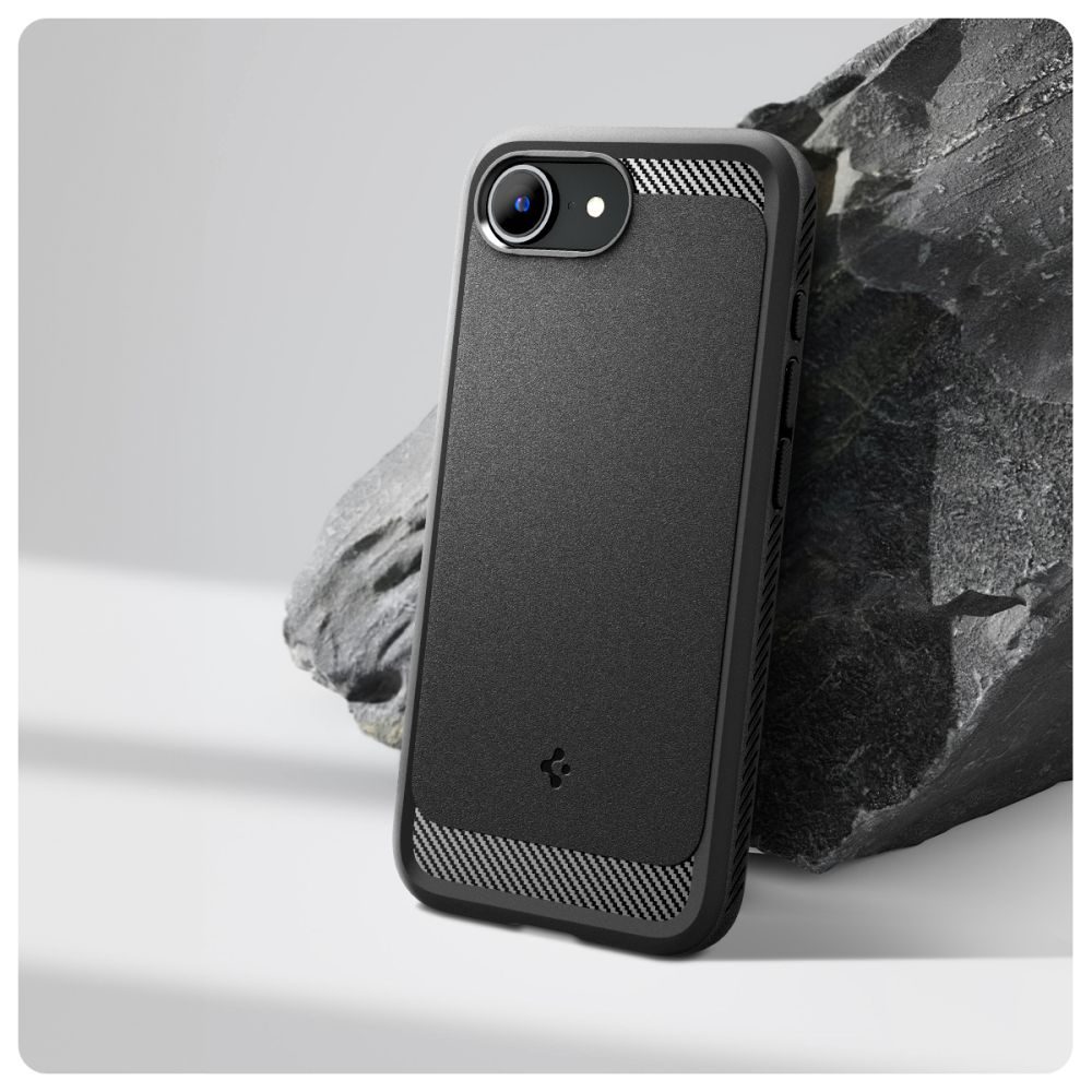 Spigen Rugged Armor MagSafe, iPhone 16e / 17e, čierny