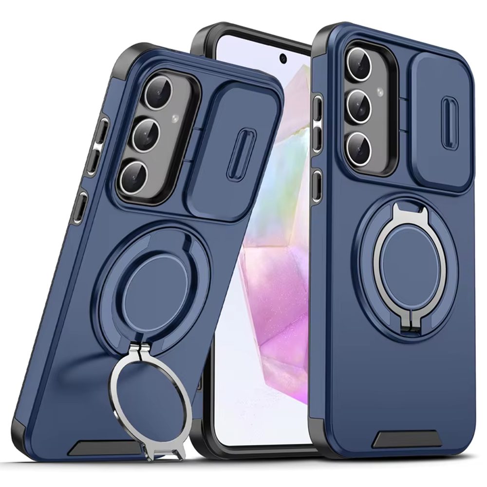 Levně Camslide Stand obal, Samsung Galaxy A36 / A56 5G, modrý