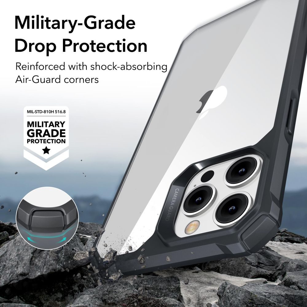 ESR Air Armor Tok, IPhone 14 Pro Max, Fekete átlátszó