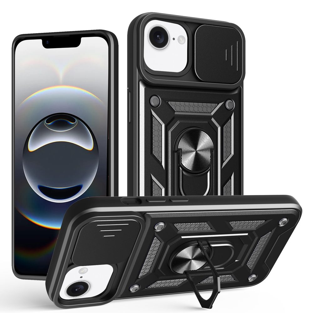 JP CamShield, iPhone 16e, fekete