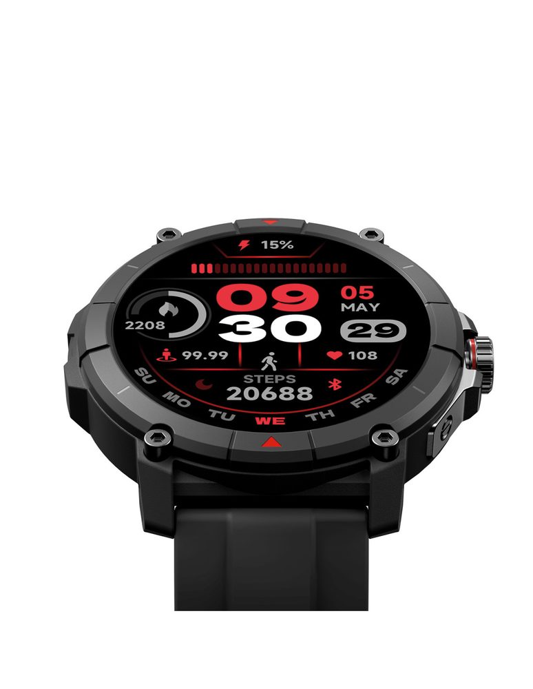 Ksix Compass Smartwatch GPS, Fekete