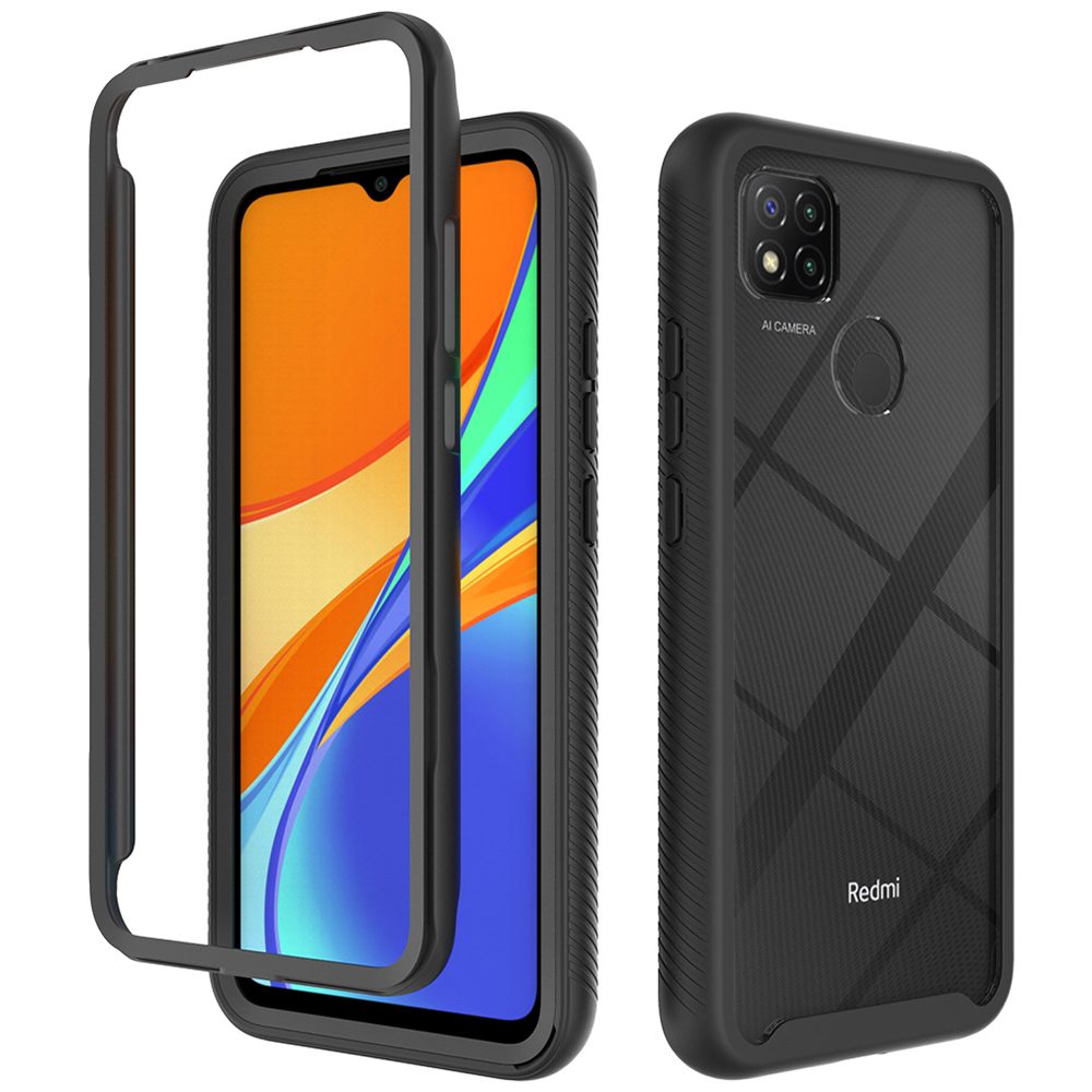 Techsuit Defense360 Pro + Zaščitna Folija, Xiaomi Redmi 9C / Redmi 9C NFC, črna