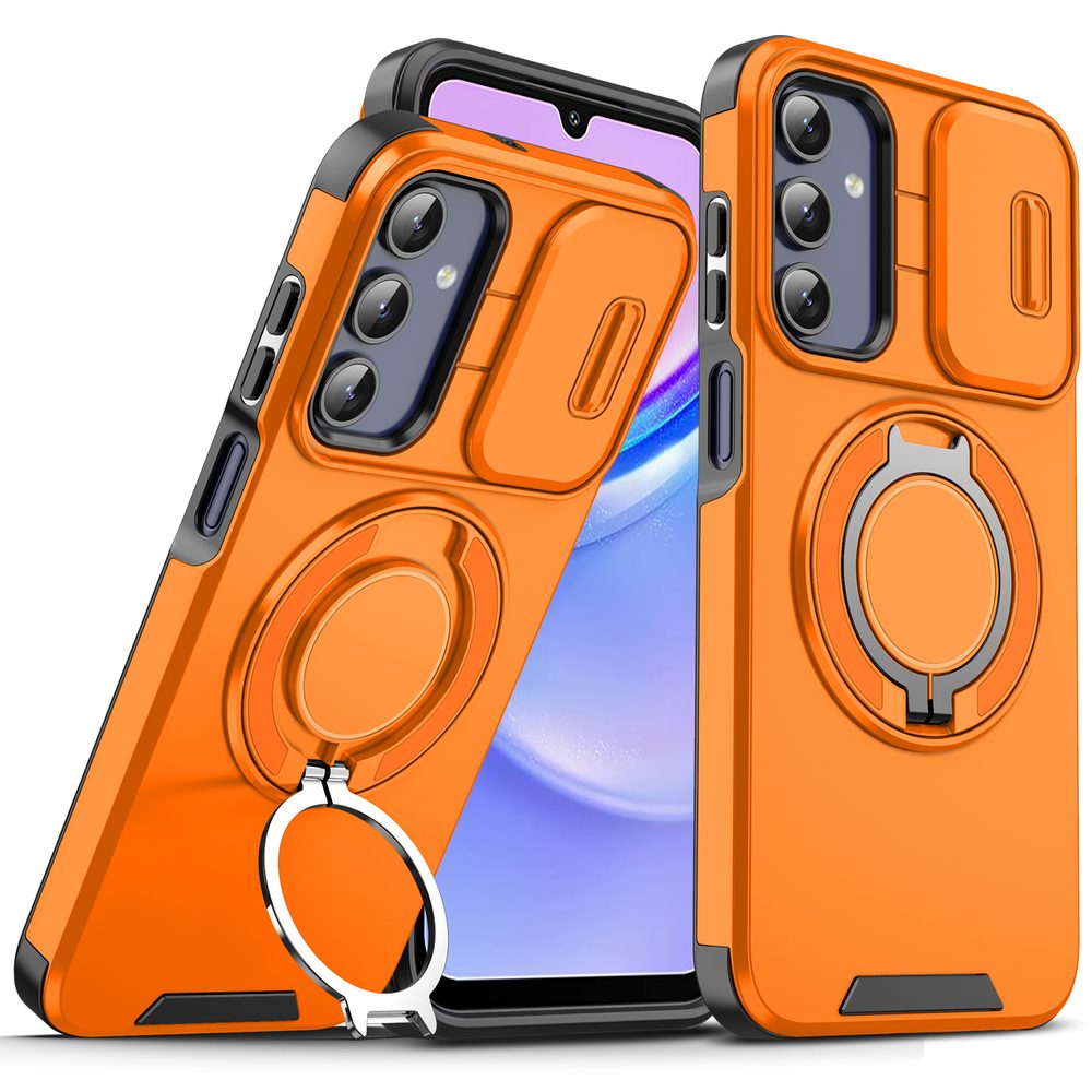 Levně Camslide Stand obal, Samsung Galaxy A14, oranžový