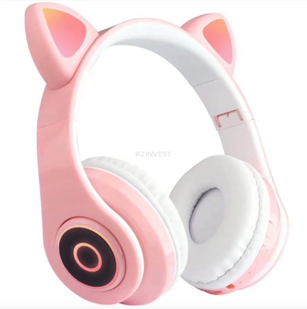Bluetooth Fejhallgató B39, Rózsaszín