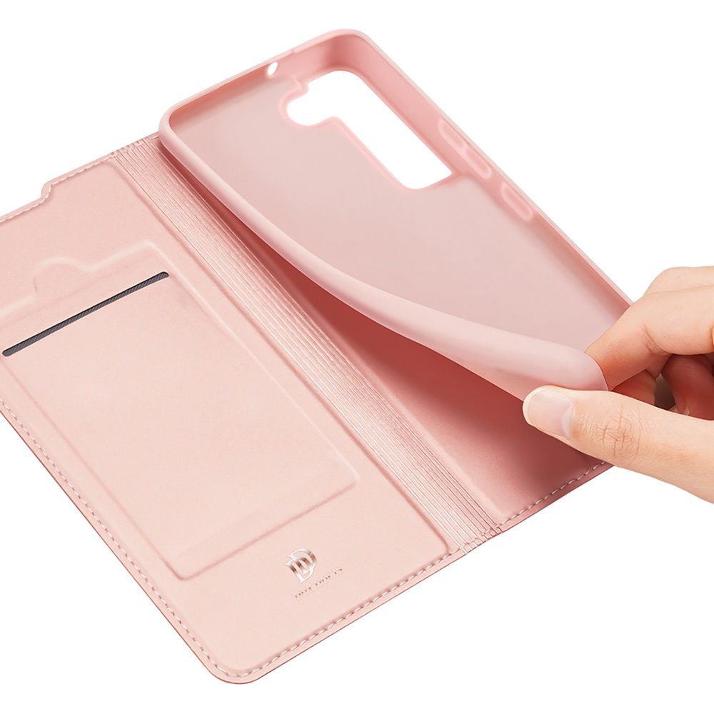 Dux Ducis Skin Pro, Könyves Tok, Samsung Galaxy S22 Plus, Rózsaszín