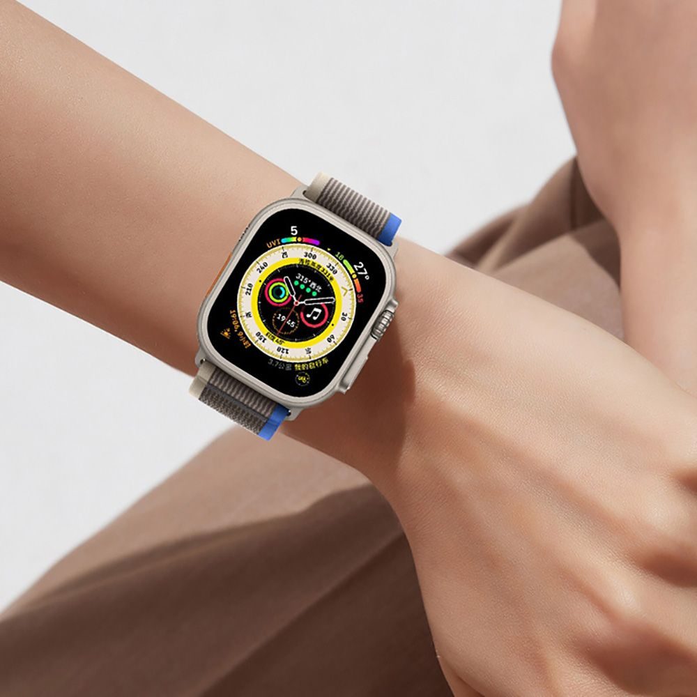 Tech-Protect Nylon Pásek, Apple Watch 4 / 5 / 6 / 7 / 8 / 9 / SE (38 / 40 / 41 Mm), černo-oranžový