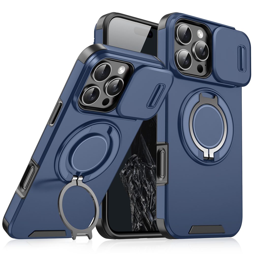 Camslide Stand tok, iPhone 16 Pro, kék