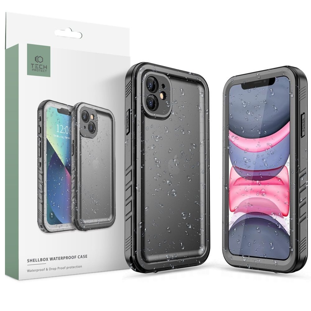 Tech-Protect ShellBox IP68 Husă, IPhone 11, Negru