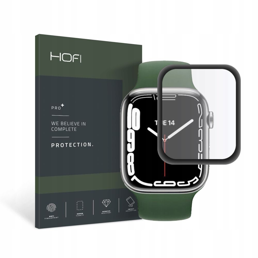 Levně Hofi Pro+ Hybridní sklo, Apple Watch 7 / 8 / 9, 45 mm