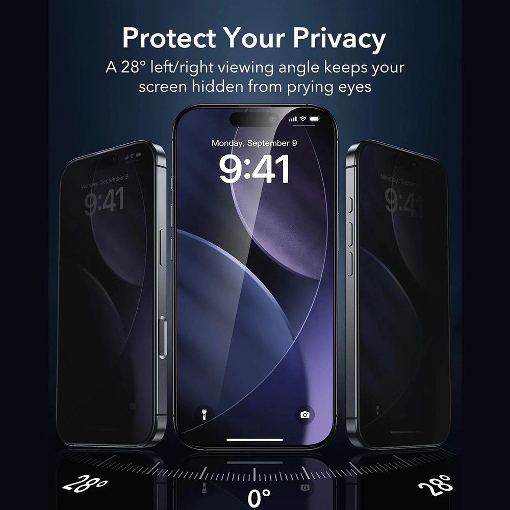 ESR Privacy Armorite Tvrdené sklo UltraFit, iPhone Air, 3 kusy