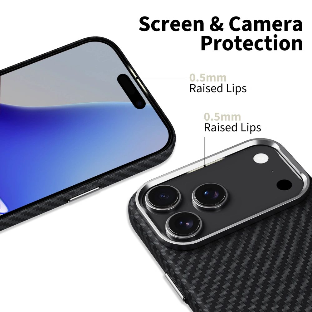 Tech-Protect Ion Carbon MagSafe, iPhone 17 Pro Max, čierno-strieborné