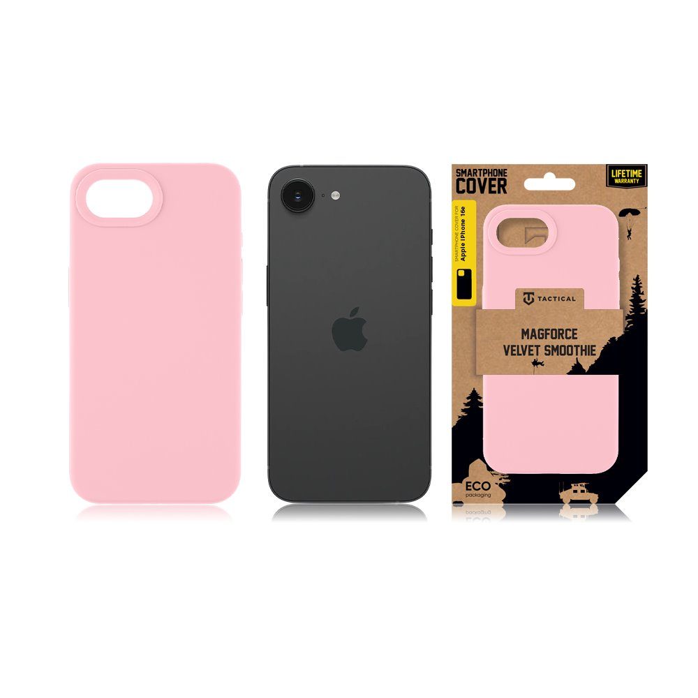 Tactical MagForce Velvet Smoothie kryt, iPhone 16e / 17e, ružový