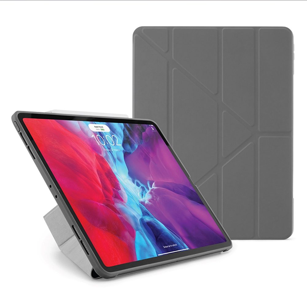 Levně Pipetto Origami Case pouzdro, Apple iPad Pro 12.9, 2018 / 2020 / 2021 / 2022, šedé