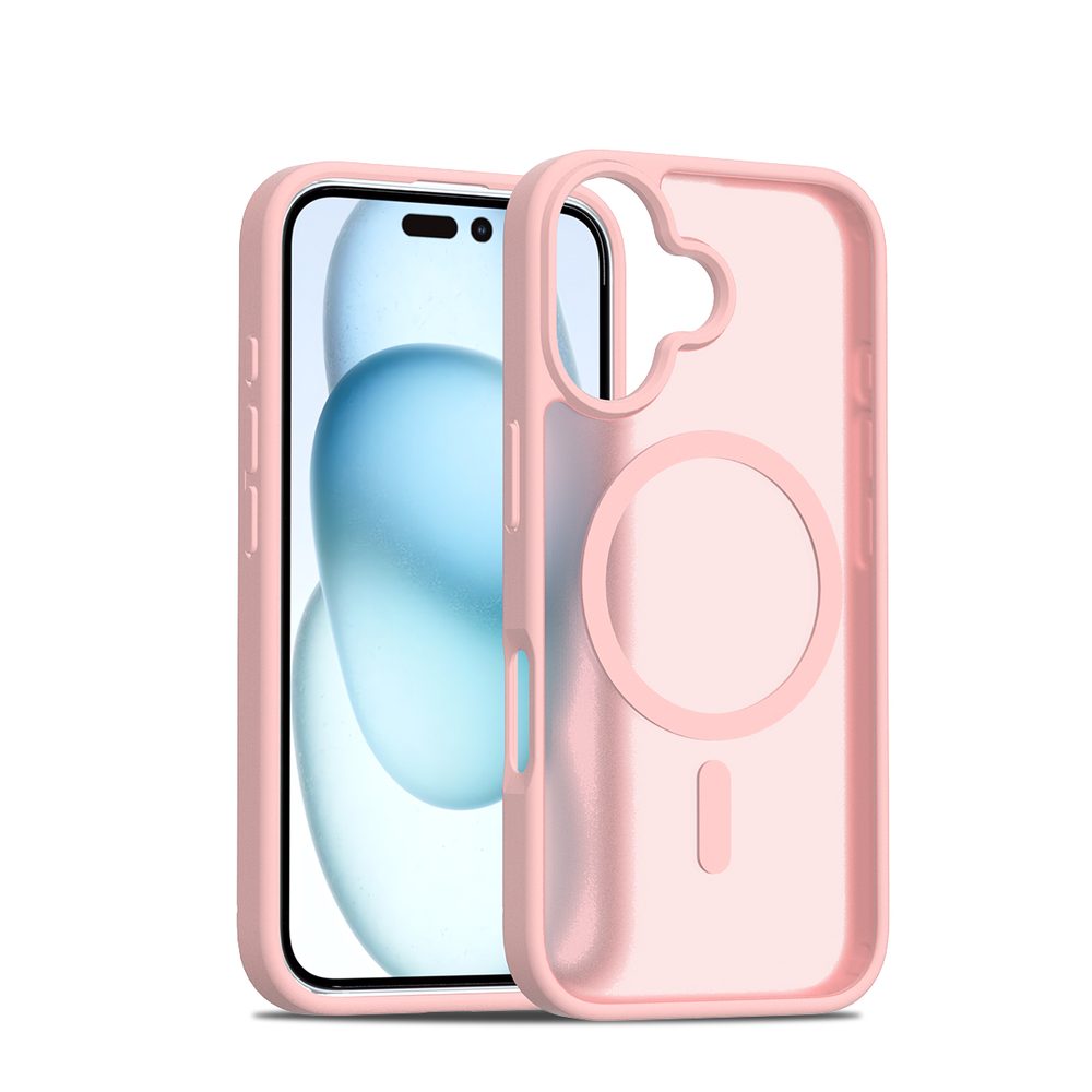 Levně JP MagFit Colour MagSafe obal s N52 magnetem, iPhone 16, světle růžový