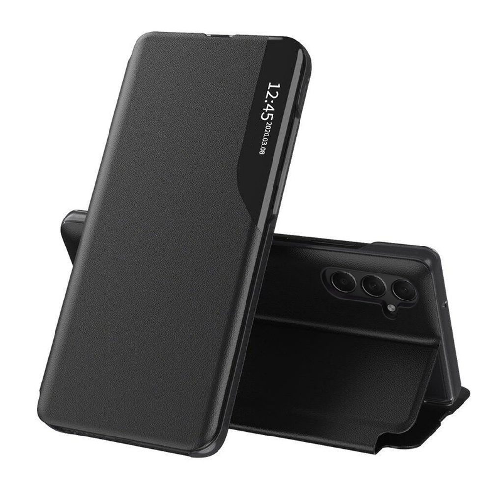 Eco Leather View Case, Samsung Galaxy S25, fekete