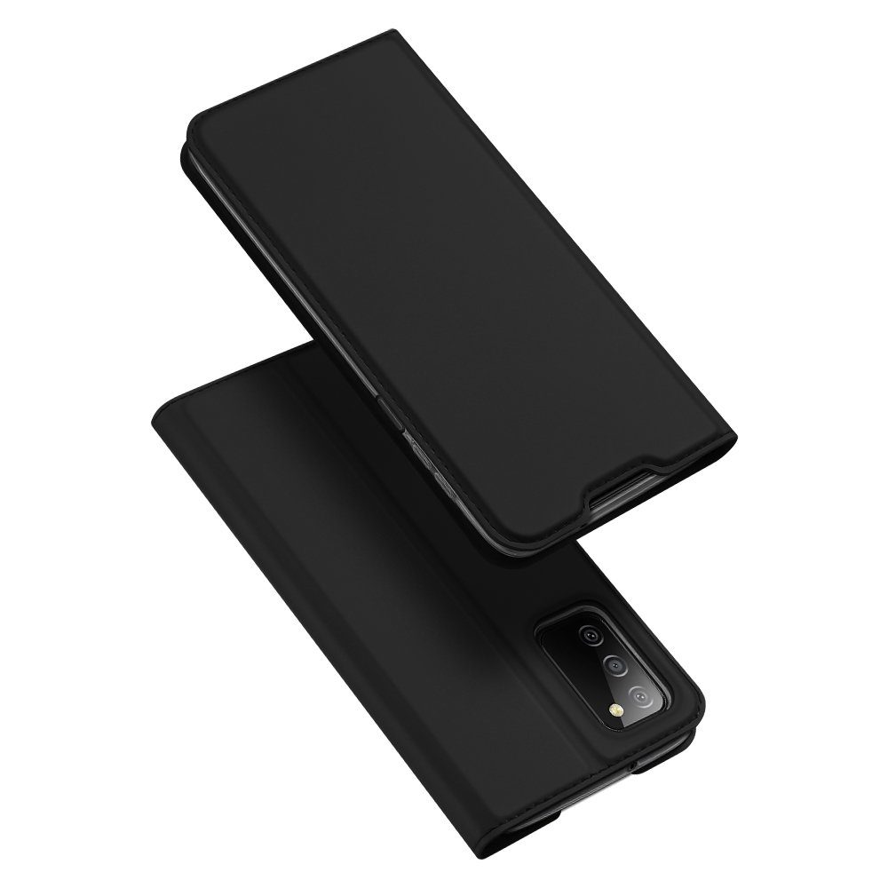 Dux Ducis Skin Leather Case, Preklopni Etui, Samsung Galaxy A03s, črn