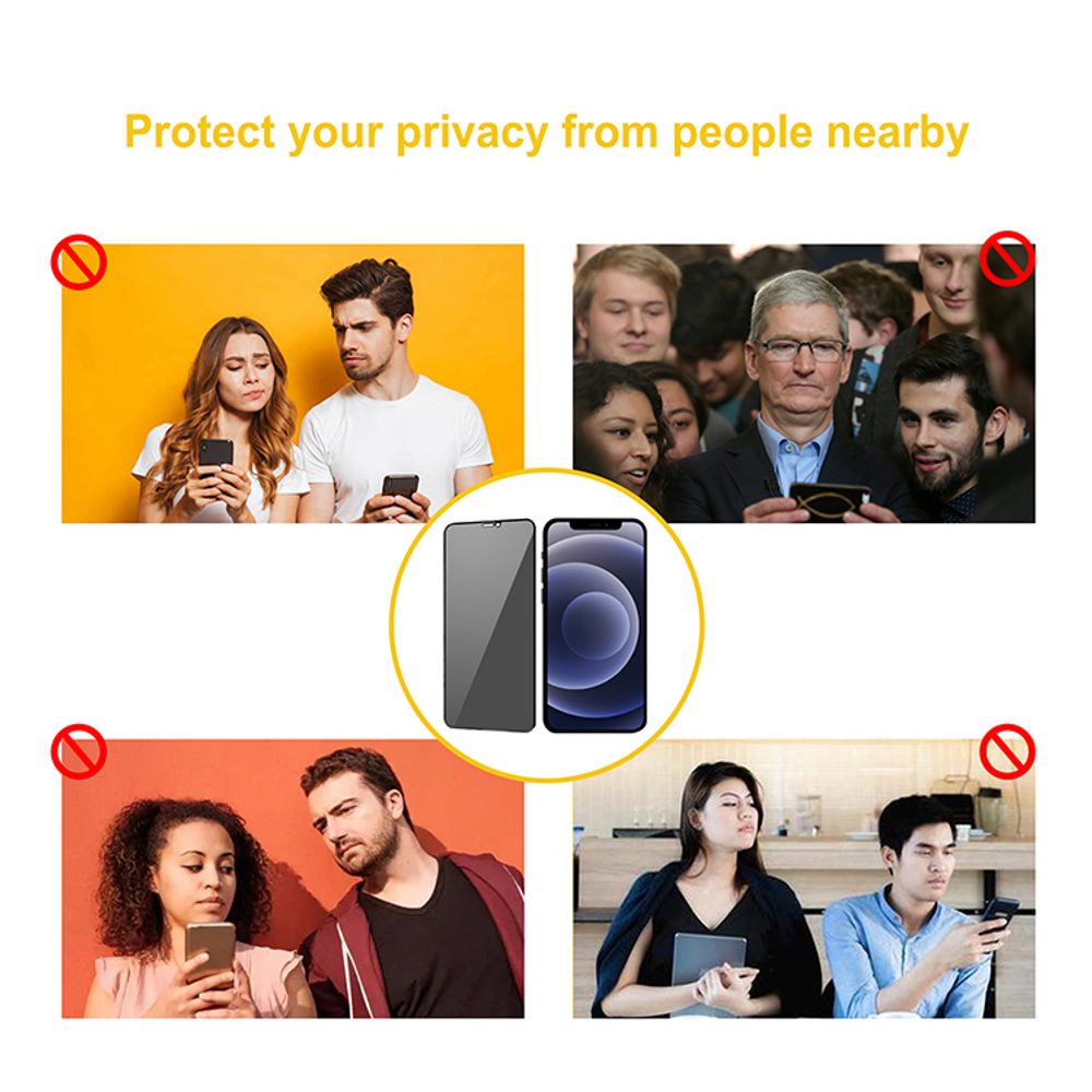 Privacy 5D Tvrzené Sklo, IPhone Xs Max / 11 Pro Max