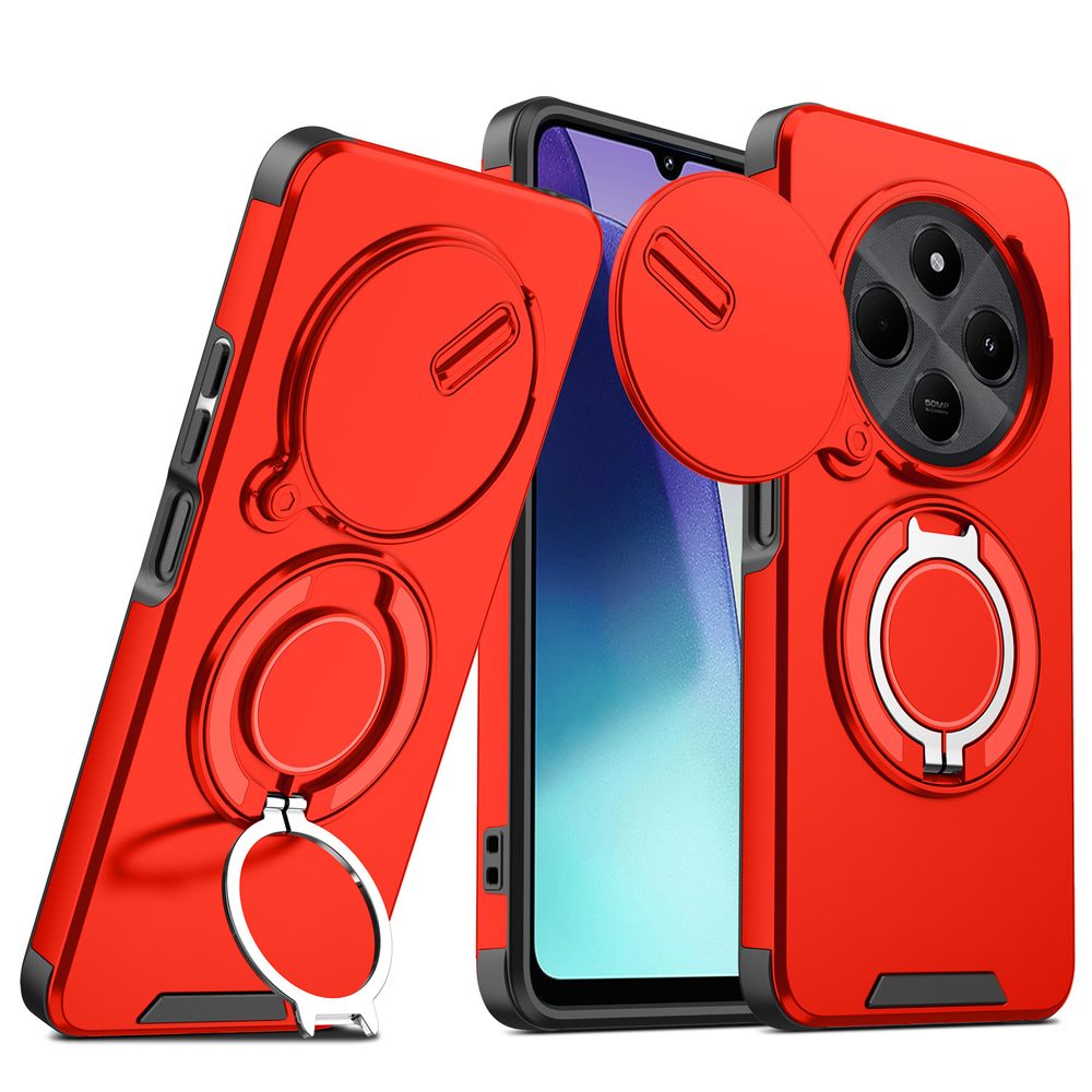 Levně Camslide Stand obal, Xiaomi Redmi Note 14 Pro 5G, červený