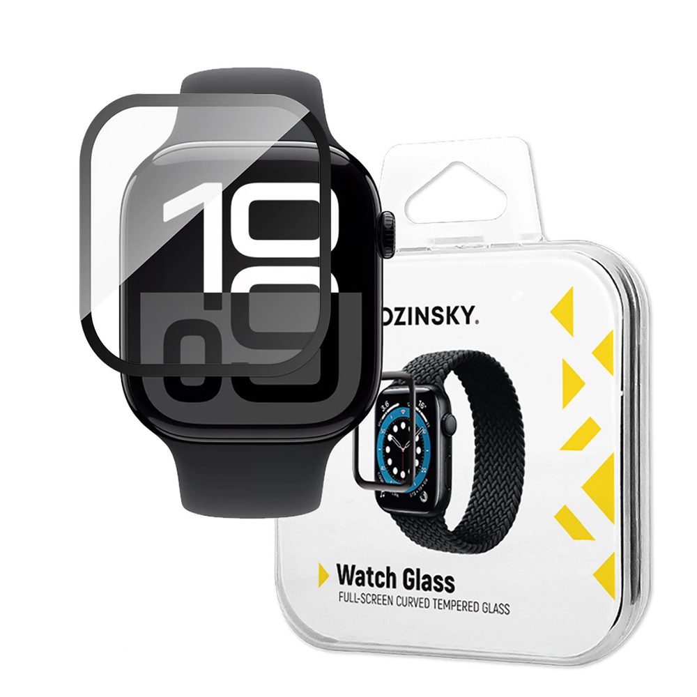 Wozinsky Watch Glass tvrzené sklo s černým rámečkem, Apple Watch Series 10 42mm, 2 kusy