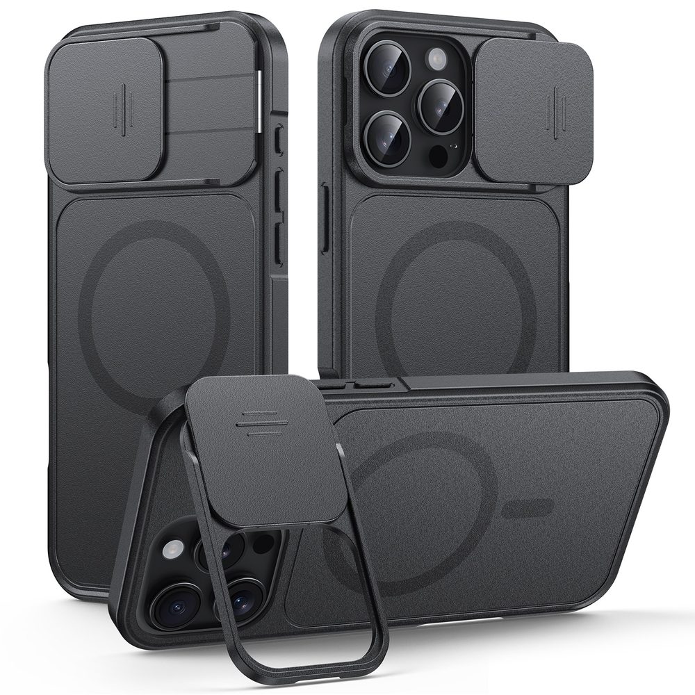 JP CamProtection MagSafe tok 4.5M SGS tanúsítvánnyal, iPhone 16 Pro, fekete