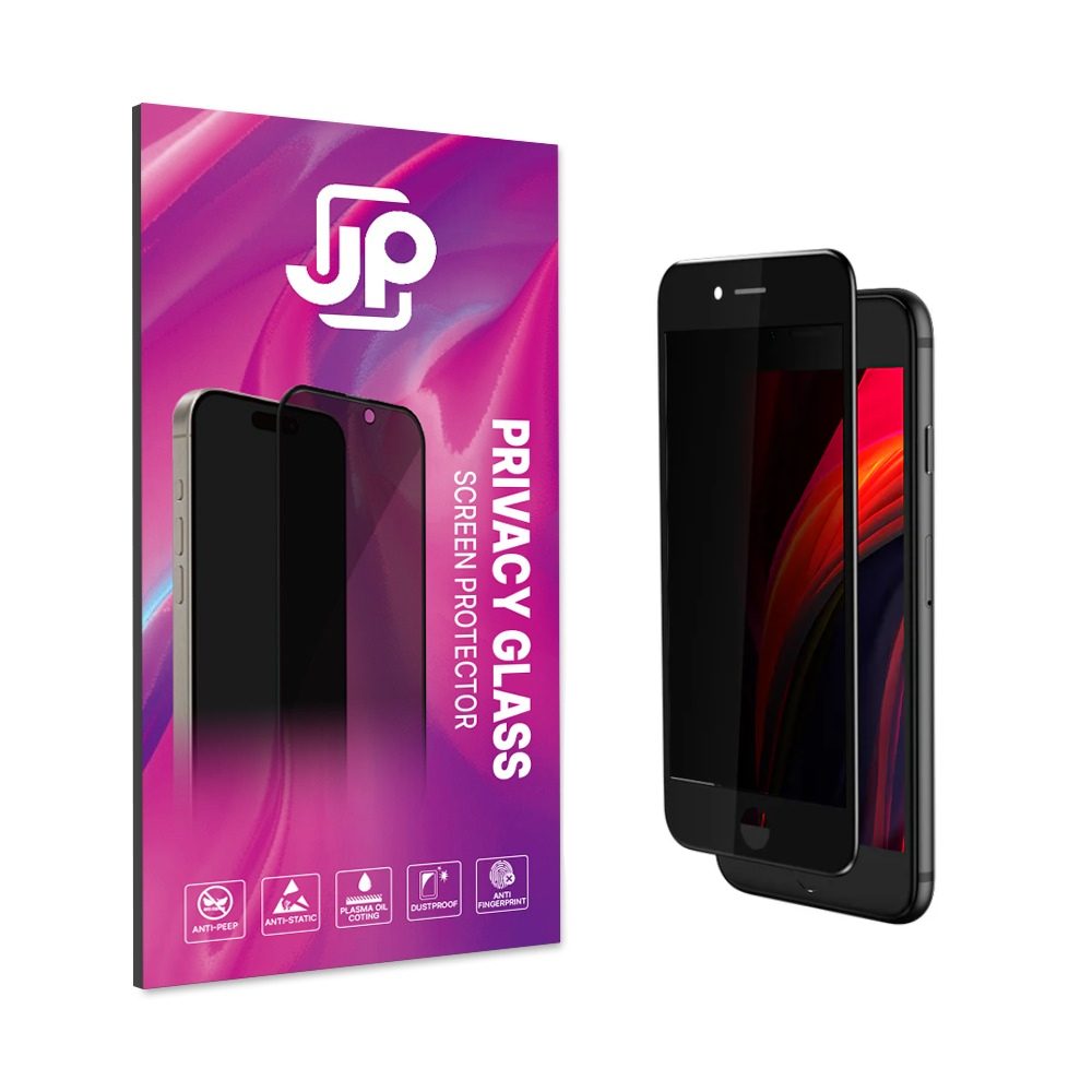 JP Privacy edzett üveg, iPhone 7 / 8 / SE 2020 / SE 2022, fekete