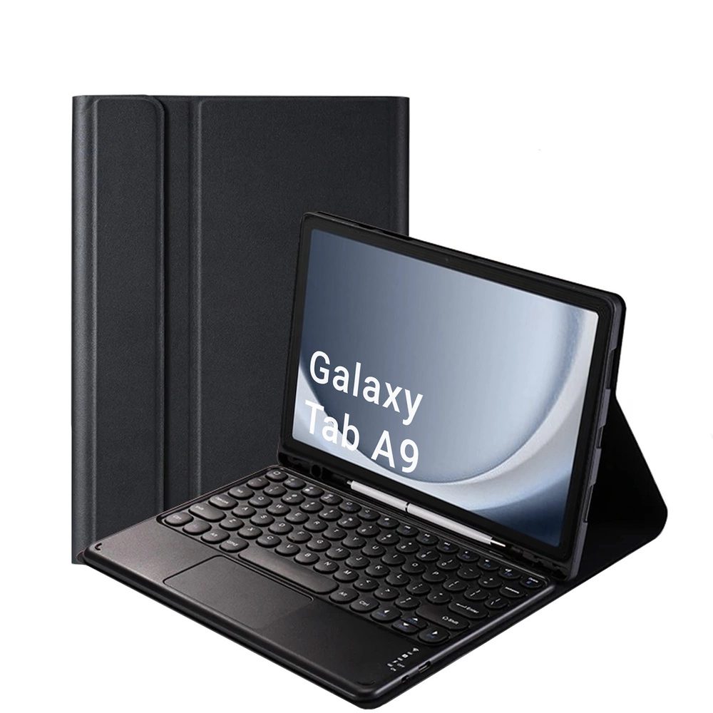 Bluetooth billentyűzetet tartalmazó tok Samsung Galaxy Tab A9, fekete