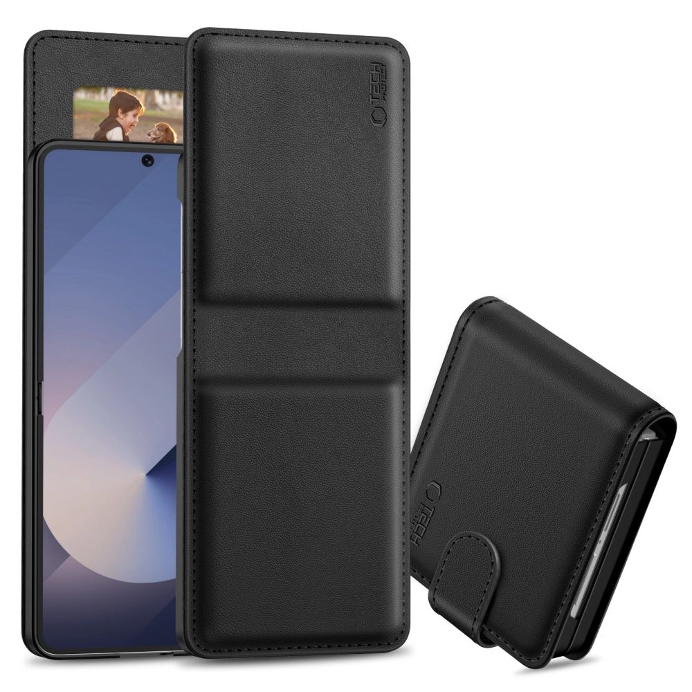 Tech-Protect Samsung Galaxy Z Flip 7, fekete tok