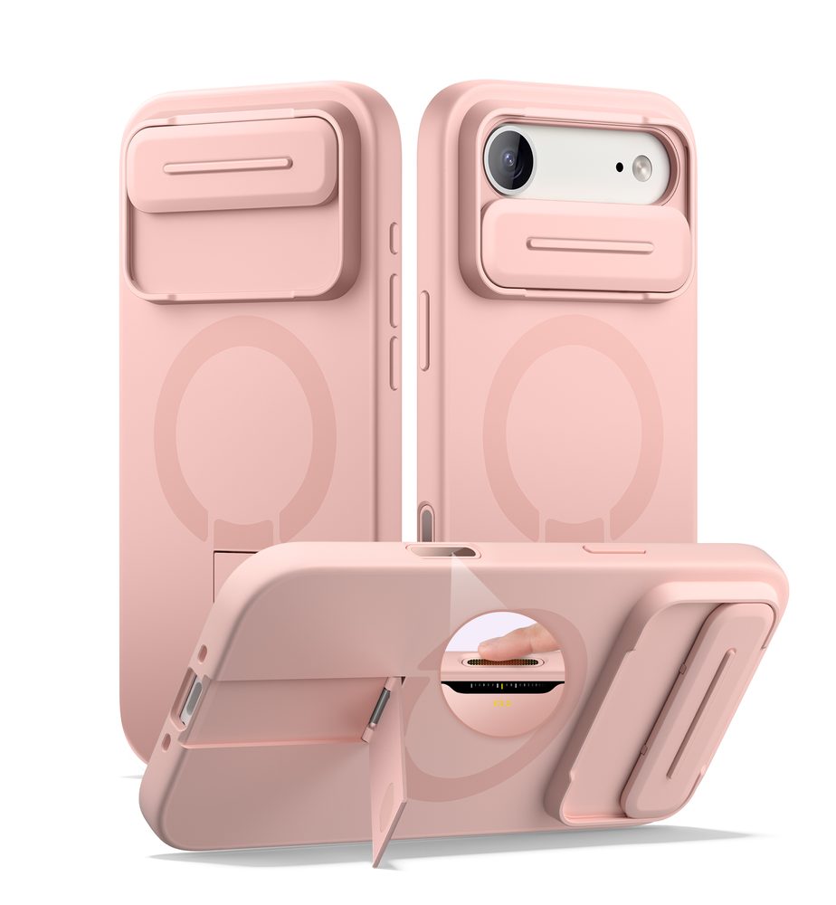 Levně Suritch MagSafe Kickstand Camprotector obal iPhone Air, růžový