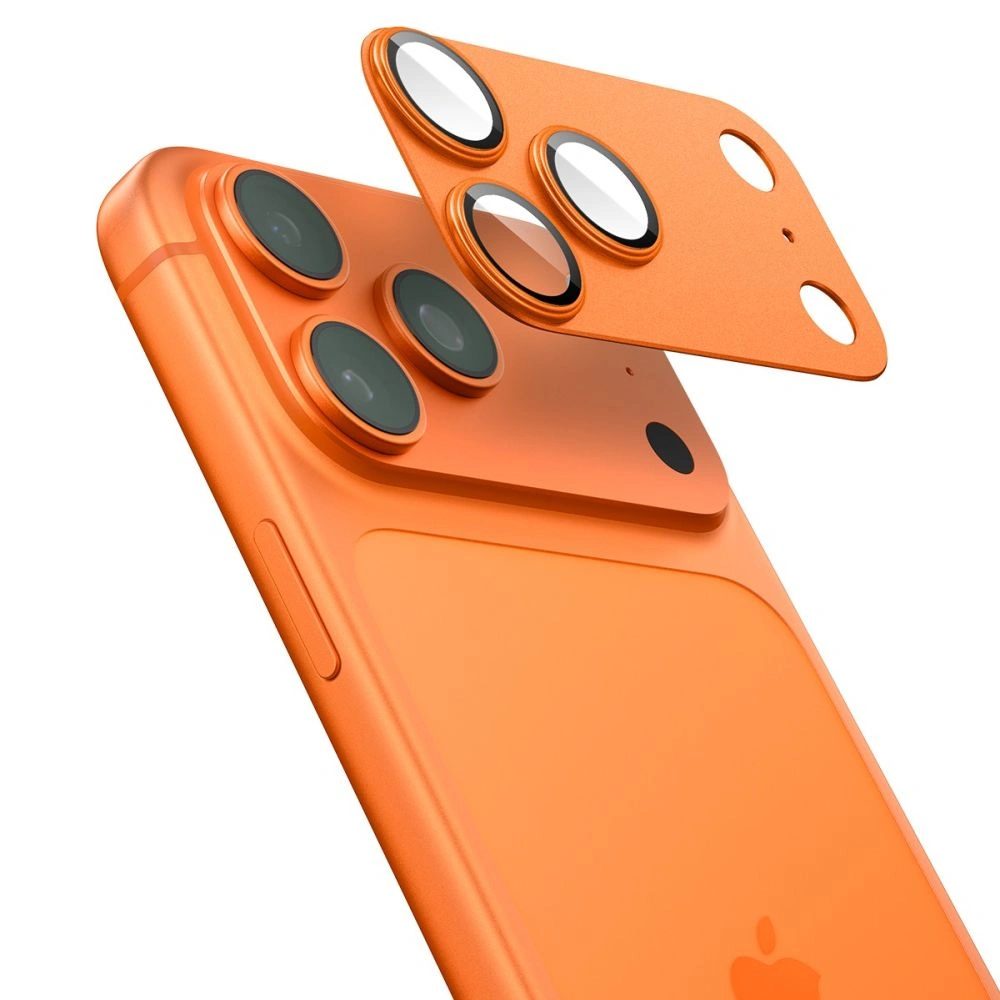 Spigen Optik Pro XL TR EZ Fit ochrana fotoaparátu, iPhone 17 Pro Max, oranžová
